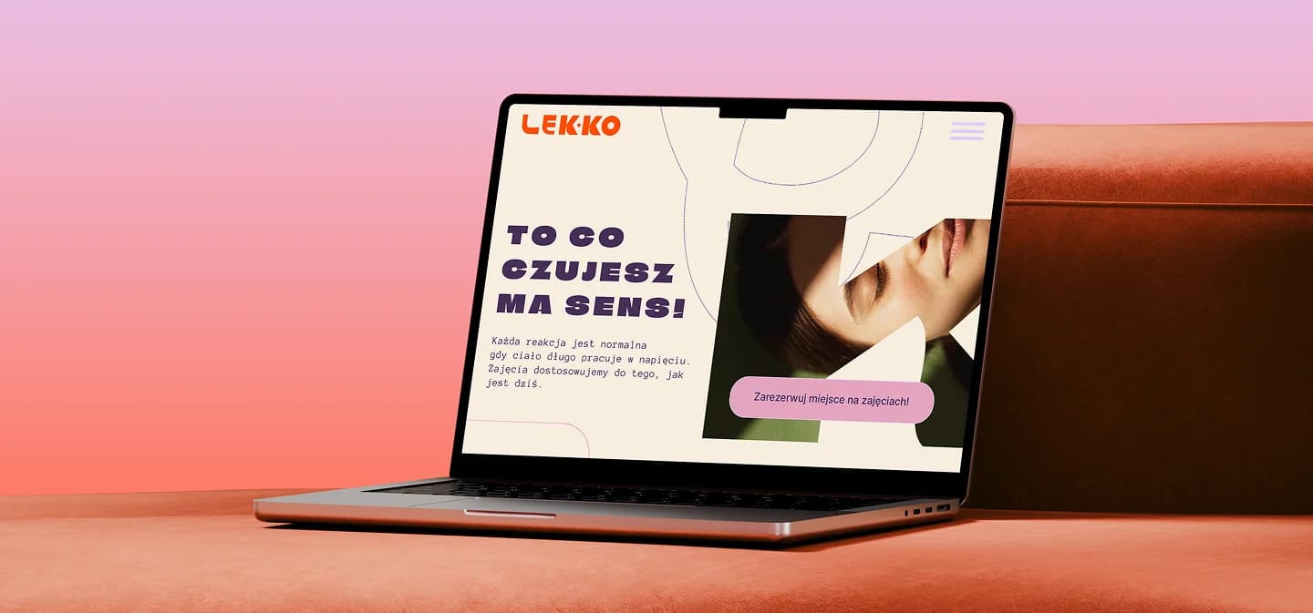 Gabinet LEKKO — projekt na laptopie