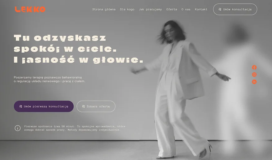 Gabinet LEKKO — strona internetowa